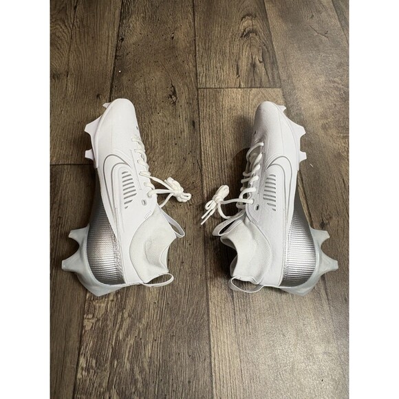 Nike Vapor Edge Pro 360 2 White Silver Football Cleats DA5456-102 Men's Size 9 - Picture 4 of 7